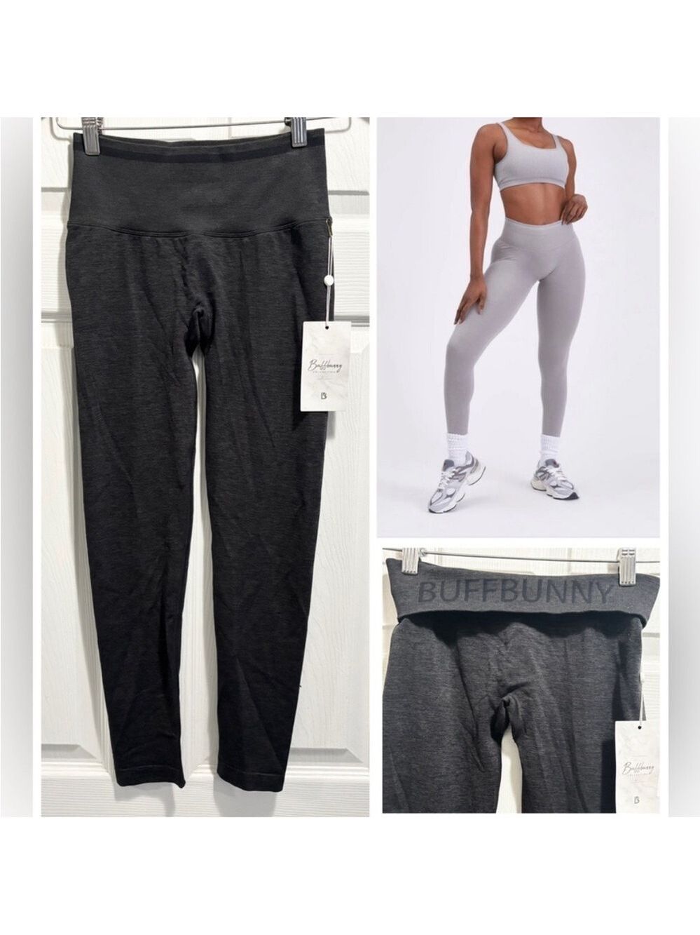 NWT Buffbunny BBL Seamless Legging Butt Lift Charcoal Buff Bunny Sz Small NEW